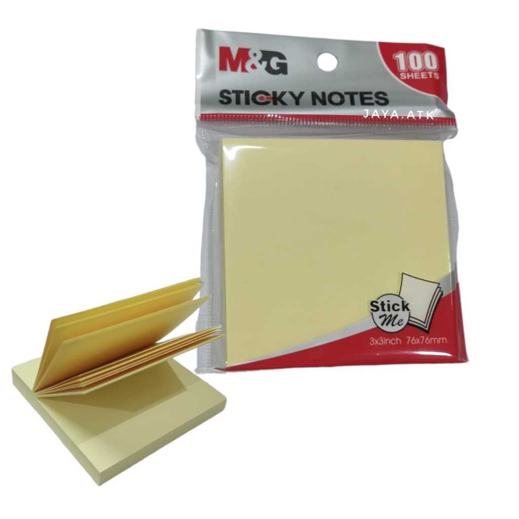 

STICKY NOTES MEMO TEMPEL 76X76 YELLOW KUNING 100 LBR M&G YS-65 STIK NOTE