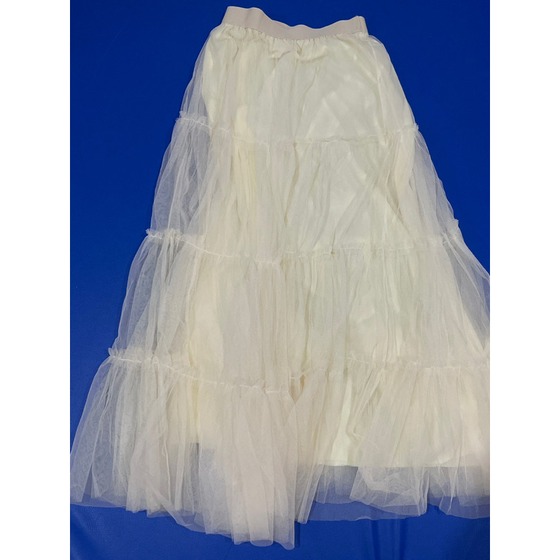 Rok Tutu Panjang Cream Hijab Friendly