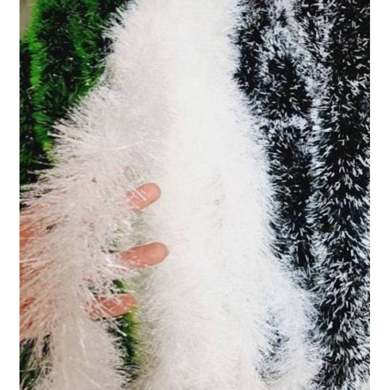 SLINGER PUTIH/SLINGER NATAL KETEBALAN 9CM/RUMBAI NATAL/RUMBAI SALJU