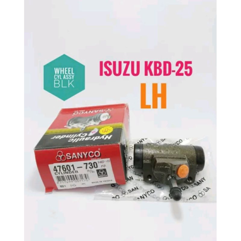 Wheel Cylinder Assy Belakang Kiri 730 Isuzu KBD25 Merk Sanyco Taiwan