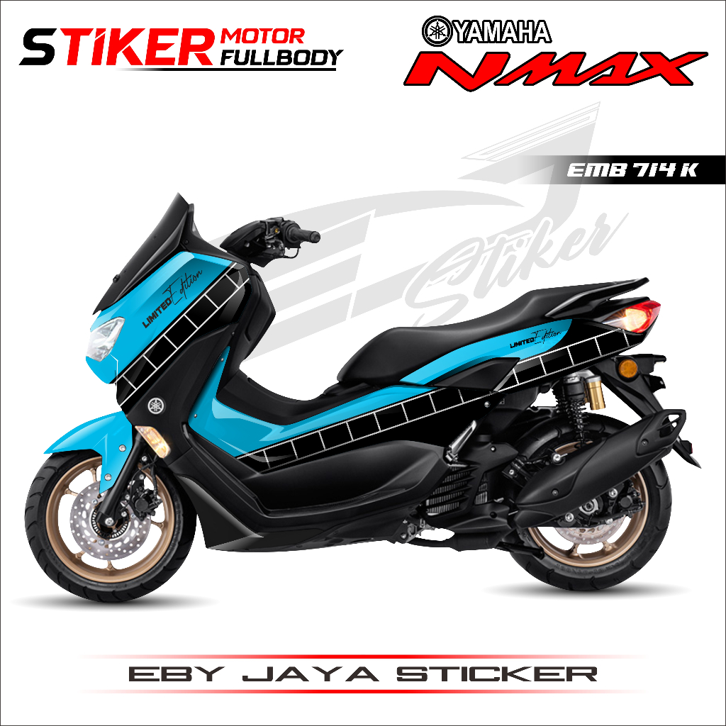 STIKER MOTOR NMAX FULL BODY GRATIS CUSTOM TULISAN-STIKER MOTOR NMAX BLOK BODY VARIASI-EMB714