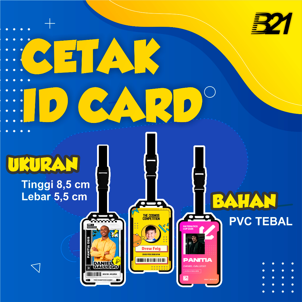 

B21 Cetak Kartu Id Card / Print Id Card - Custom Id Card PVC