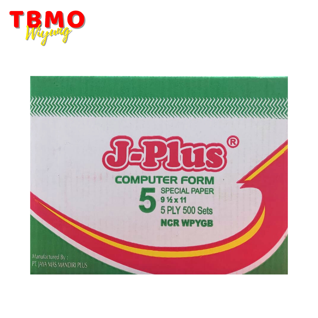 

TBMO Continuous Form J-PLUS 5ply FULL 9,5x11 / Kertas Thermal