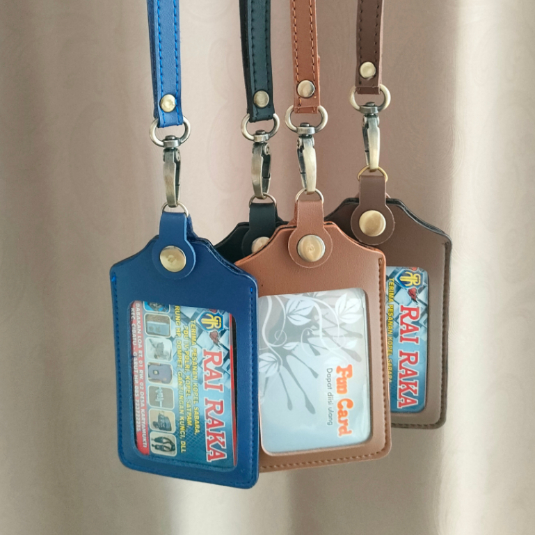 

Id Card Holder Lanyard Kulit Name Tag Kantor