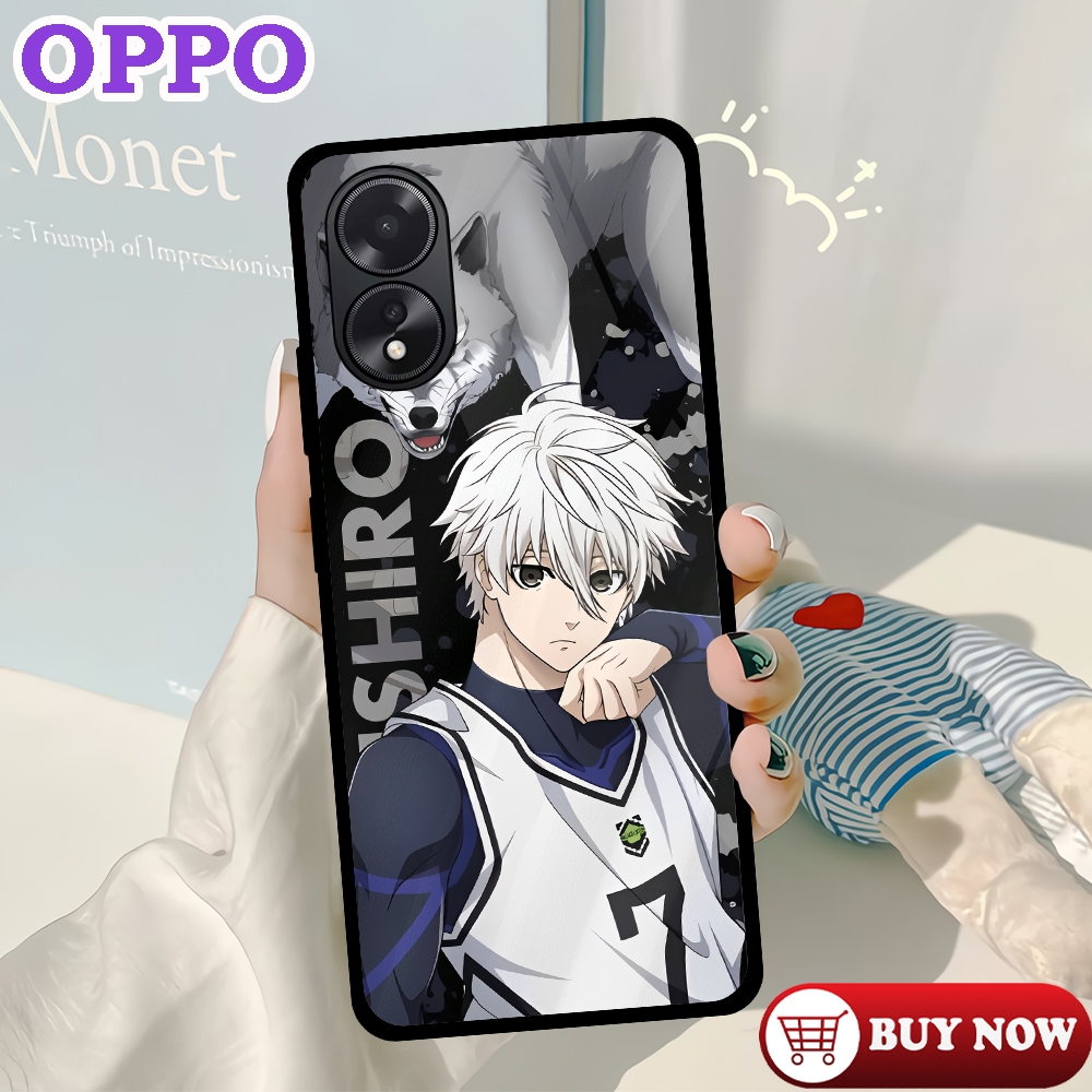 [ MT42]  Case Glossy OPPO A18 | OPPO A38 | Case Kekinian Murah Kualitas Premium |XINGSHOP |Casing Kilau Pic HD Motif NAGI SEISHIRO