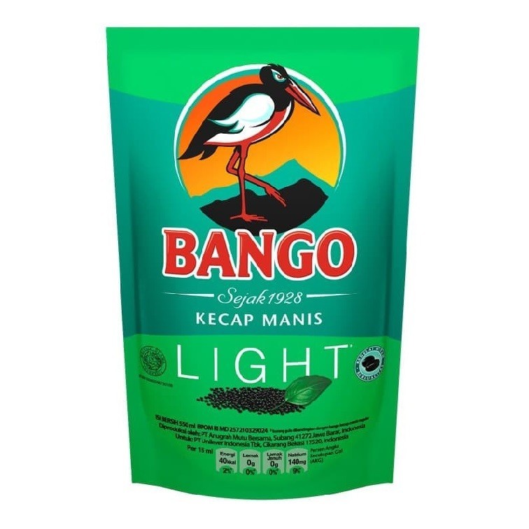 

kecap manis bango light less sugar pouch 550