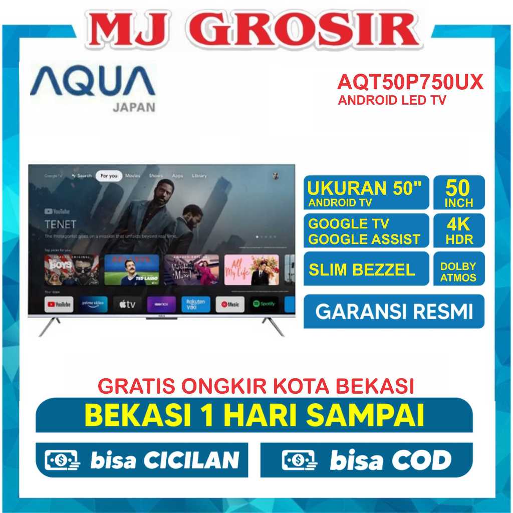 LED TV AQUA 50" AQT50P750UX 50 INCH SMART GOOGLE TV