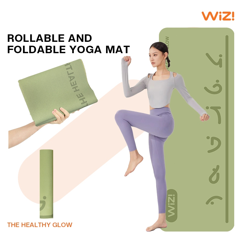 WiZi Matras Yoga Matras Olahraga Poundfit Senam Lantai Meditasi Gym Mat Yoga Fitness (AOMT)