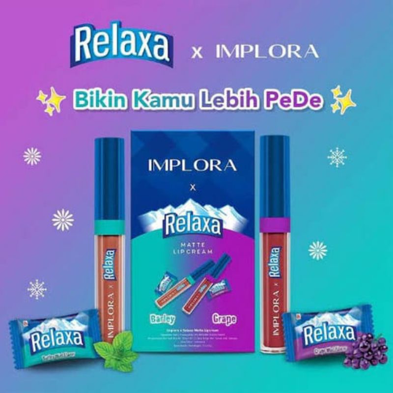 Implora X Relaxa Matte Lipcream - Murah Original 100%