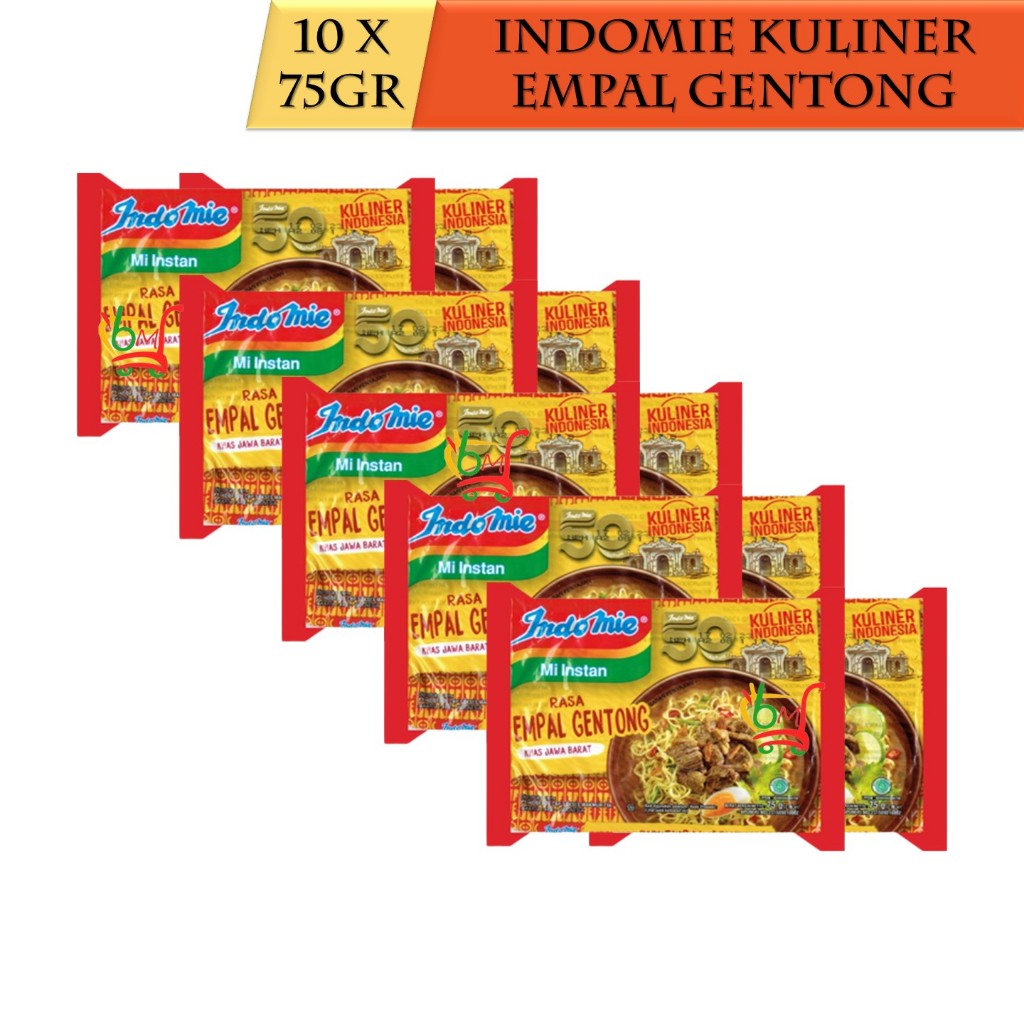 

10PCS Indomie Mie Instan Kuah Kuliner Indonesia Empal Gentong Khas Jawa Barat