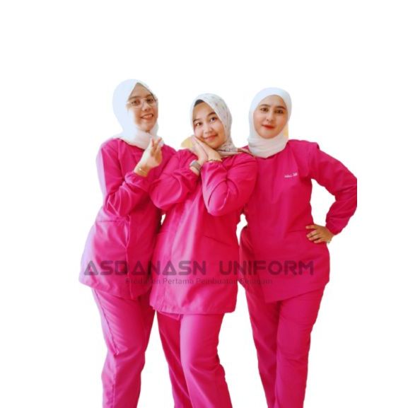 [JUMBO] Baju OK Toyobo, Scrub Lengan Panjang, Baju Medis Lengan Panjang Bahan Toyobo