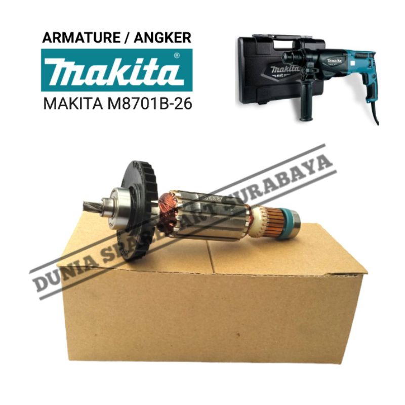 Makita Armature Mesin Bor Rotary Hammer Makita M8701B / M8701B-26 / Angker Dinamo Bor 3 Mode Fungsi 