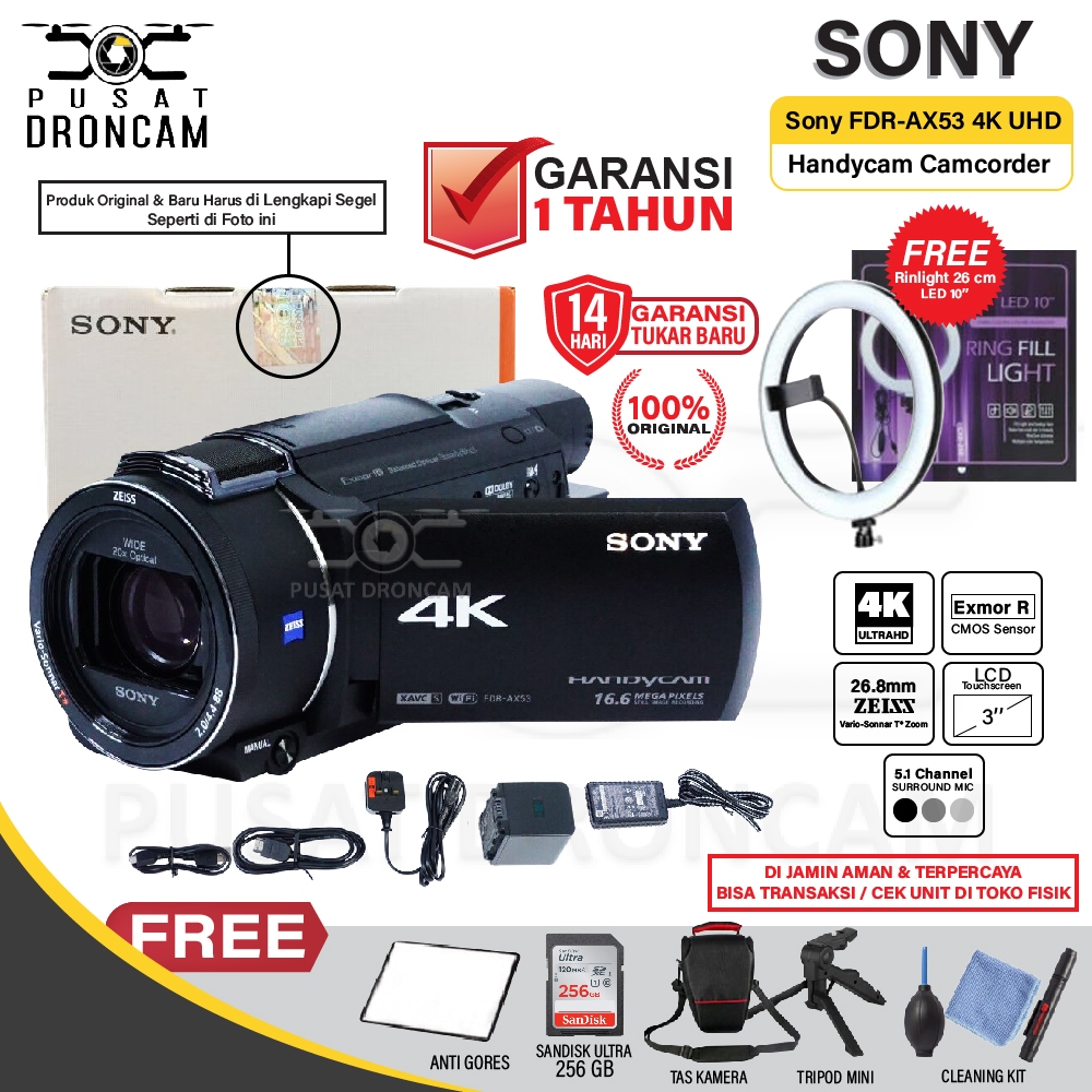 Sony FDR-AX53 4K Ultra HD Handycam Camcorder AX 53