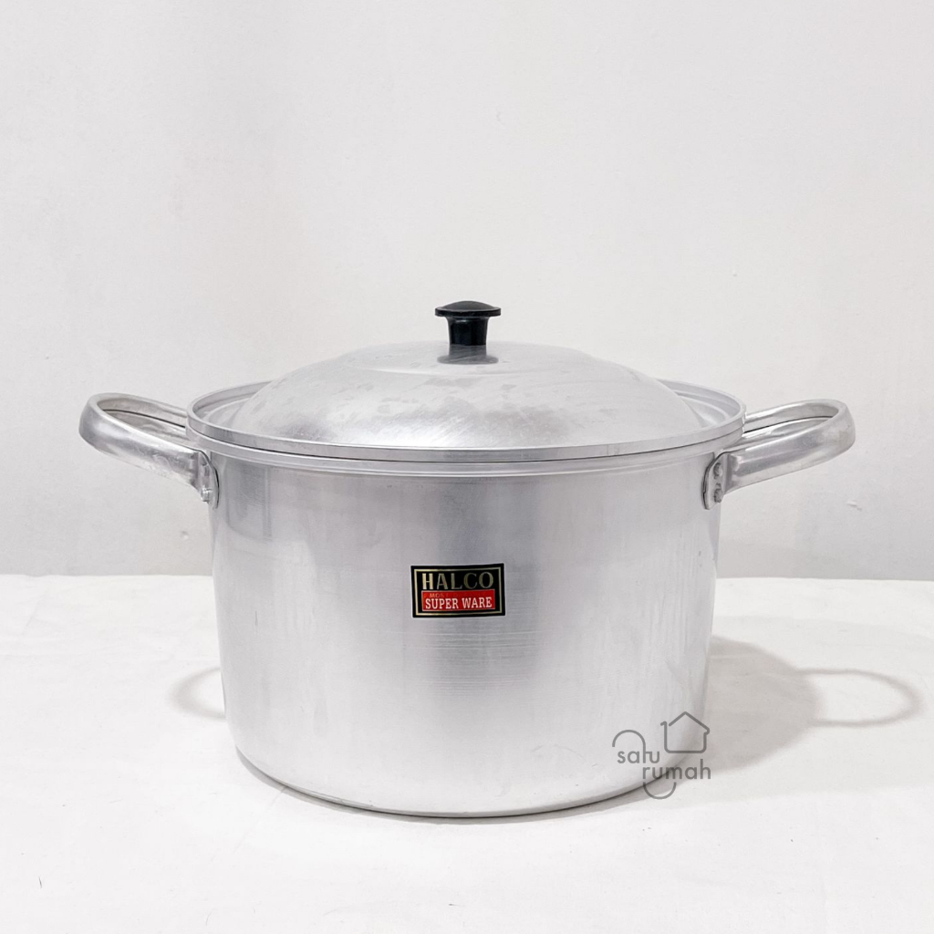 PANCI TINGGI TUTUP LUAR HALCO UK 22-28CM/PANCI REBUS HALCO ALUMUNIUM/PANCI MASAK REBUS AIR/TIDAK ADA
