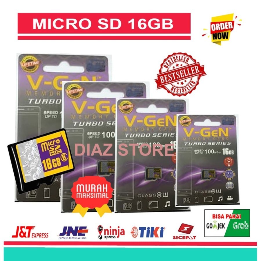 MEMORI 16GB / MEMORY CARD V GEN / MICRO sdCARD 16 GB VGEN MICROSD CARD