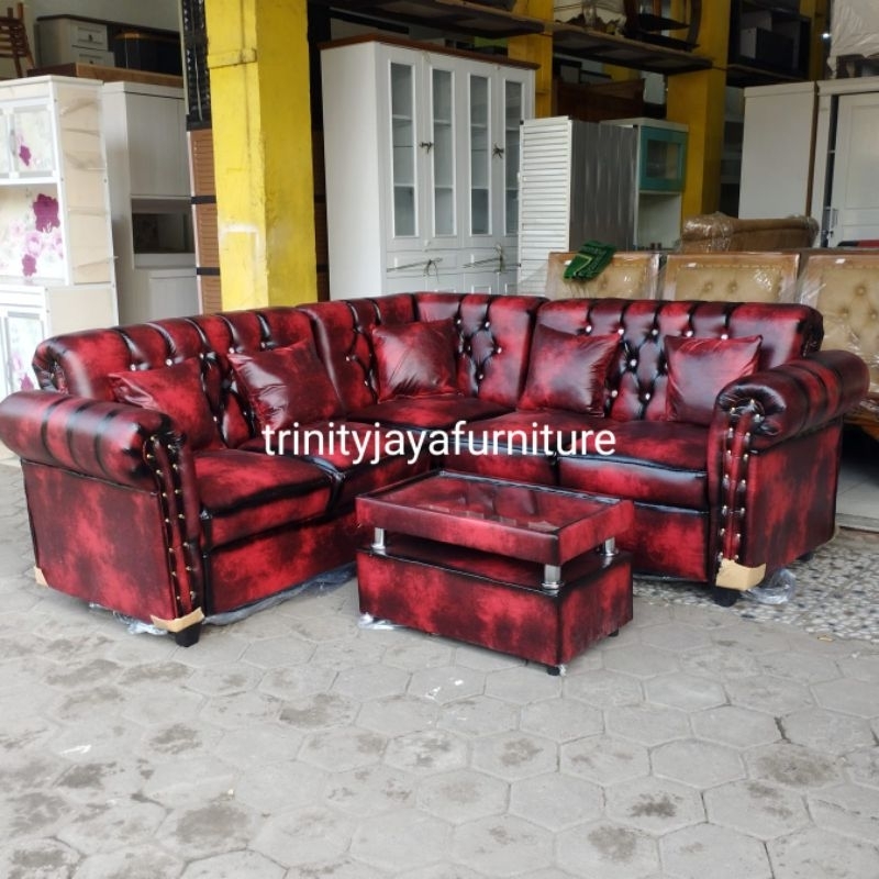 Sofa L Sudut wosh L Kancing 22Sudut/trinityjayafurniture