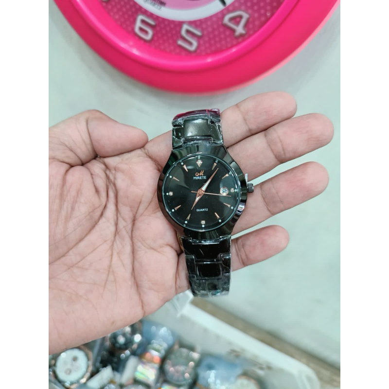 Jam Tangan Pria Wanita Rantai Keramik Mirate Original Tanggal aktif