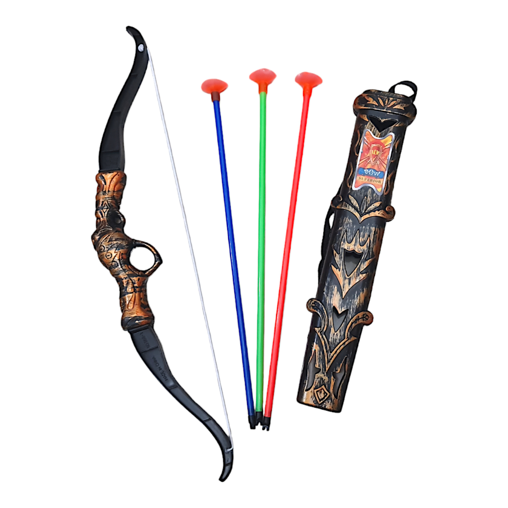 Arrow + tas busur Mainan Busur Panah 3 Warna Mainan Anak archery Mainan Panah