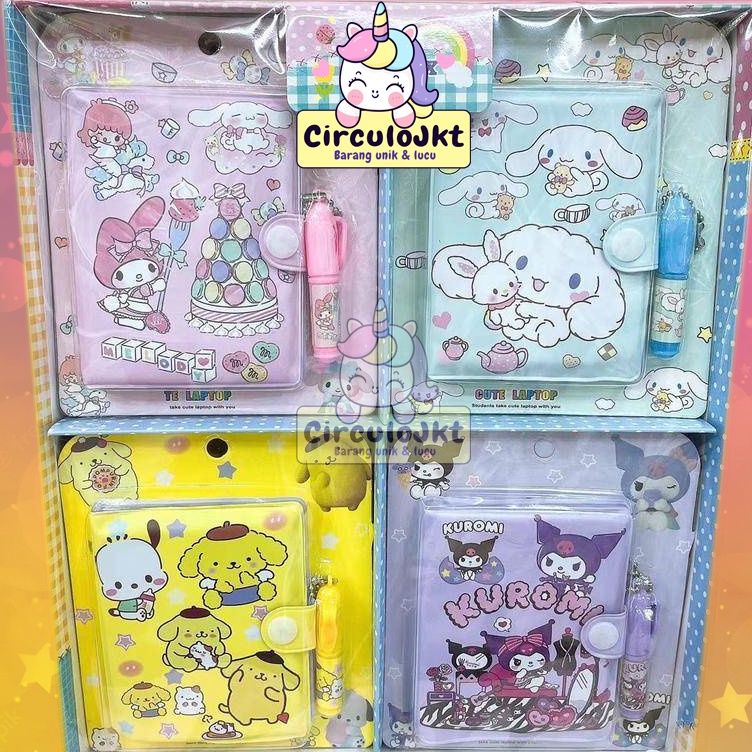 

Terkini Mini note book Notes Cinnamonroll, kuromi, my melody, pompompurin, stella lou + pen ☊✵