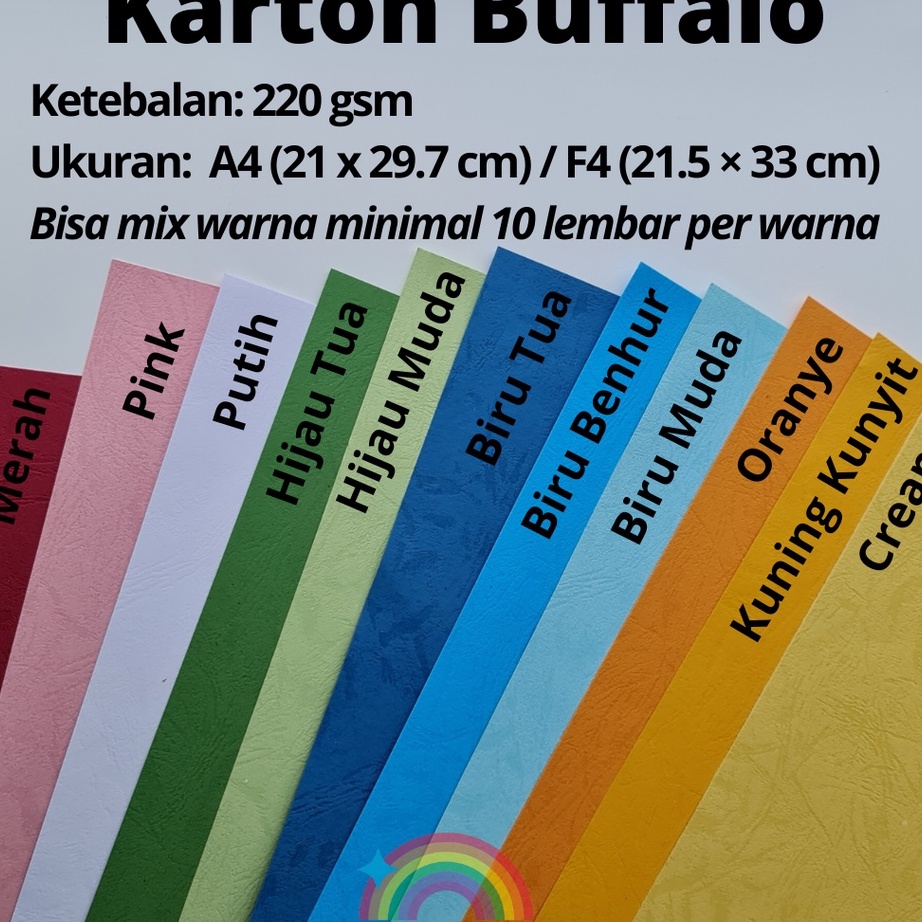

Diskon karton buffalo tebal 220 gsm isi 50 pcs ukuran A4/F4 Serba Murah
