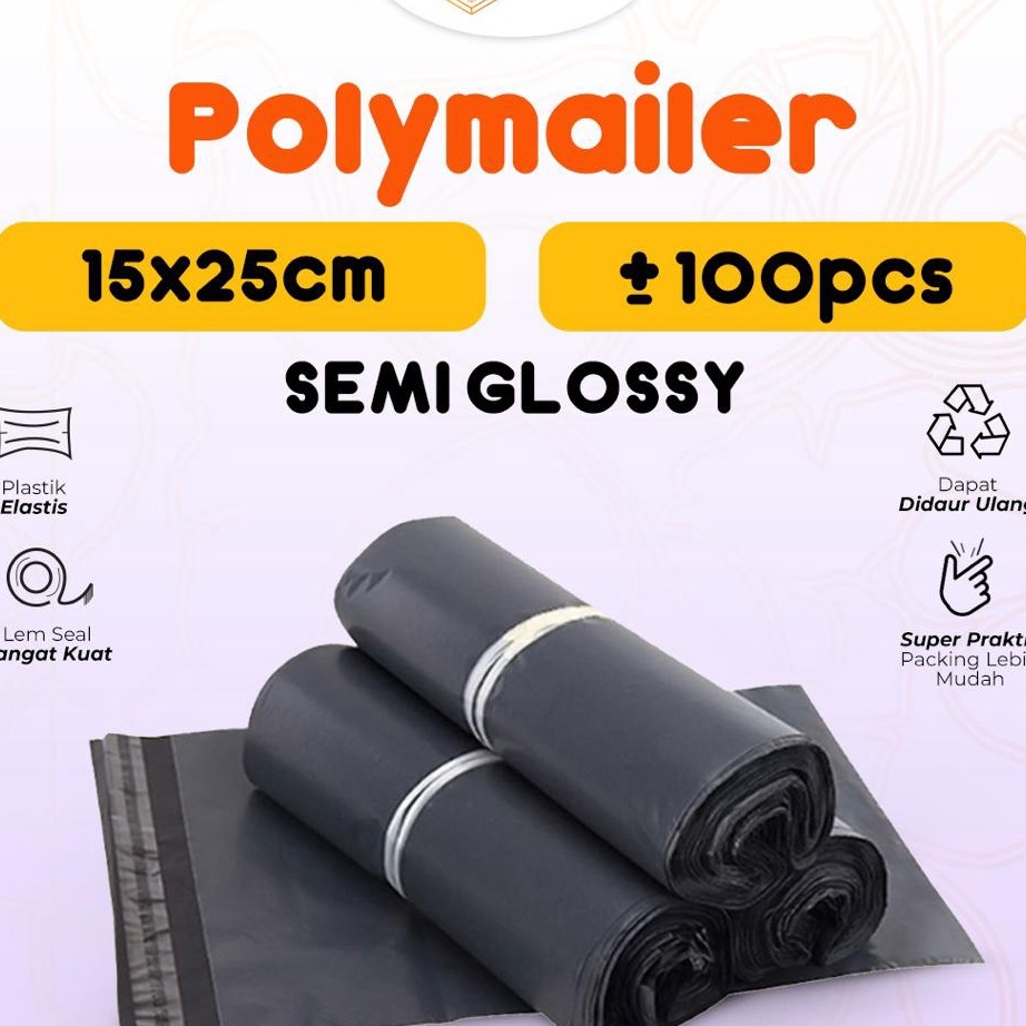 

Terkini Plastik Packing Olshop Online Shop ol on shop Polymailer Warna Hitam 15x25 isi 100 pcs Tebal Glossy MURAH Seller