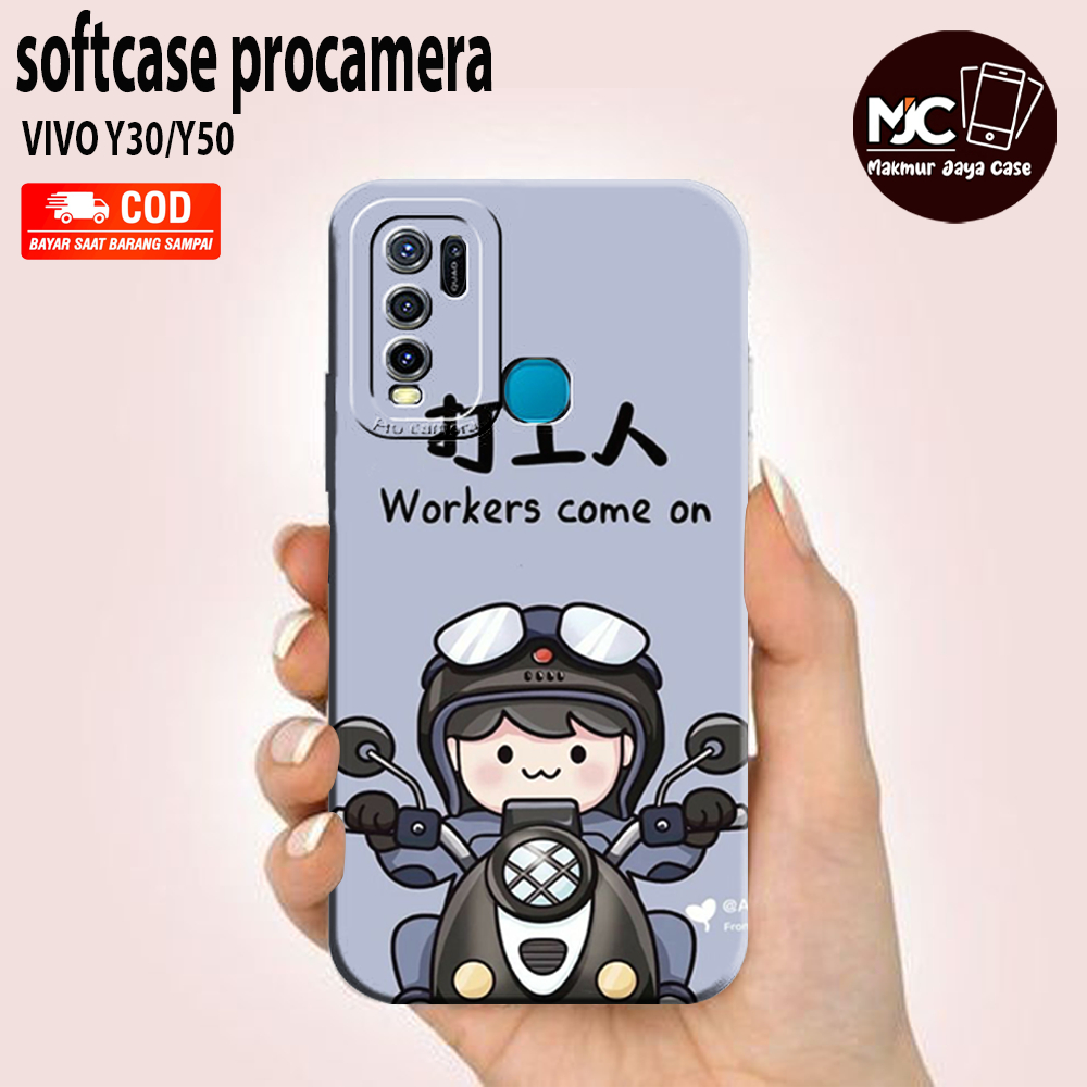 MAKMUR - Case VIVO Y30 VIVO Y50 Terbaru - Fashion Case KARTUN  - Casing Hp VIVO Y30 VIVO Y50 Terbaru