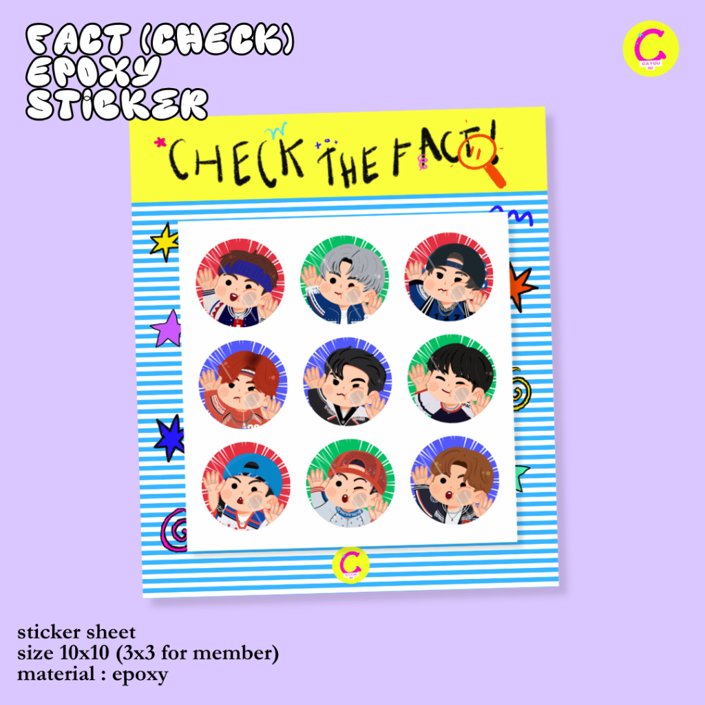 

Fact Check Epoxy Sticker NCT 127 - inspired by Fact Check Album