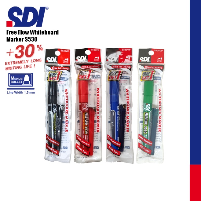 

Stock Banyak SDI Whiteboard Marker / Spidol Papan Tulis S530 Best Seller