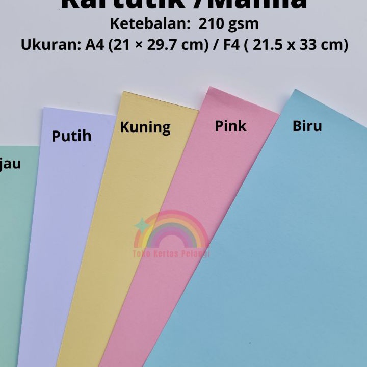 

Seller karton manila isi 50 pcs / kartuktik / brief card / BC 210 gsm ukuran A4/F4 Ready