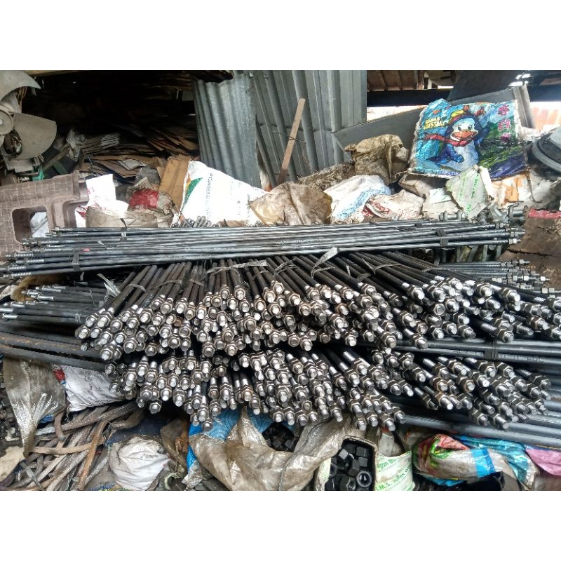 ( PreOrder ) baut trekstang trestang sagrod jarum gording ikatan angin m10 10 mm m12 12mm m16 16 mmd