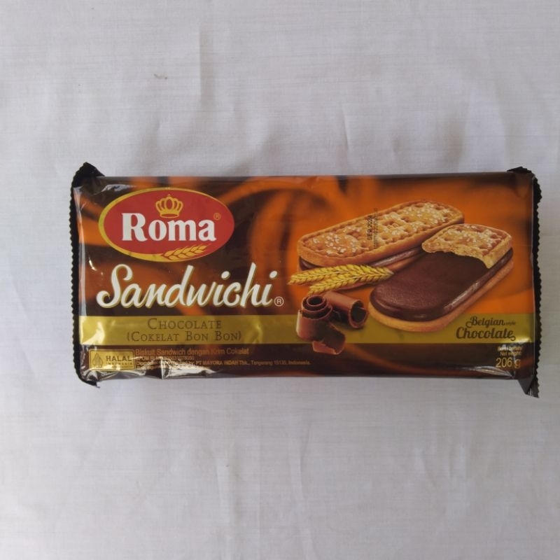 

Roma sandwich Belgian 187gr rasa coklat