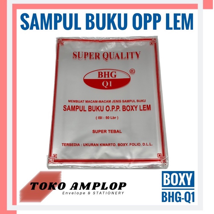 

Ready Sampul Buku BOXY OPP LEM ➽✤★