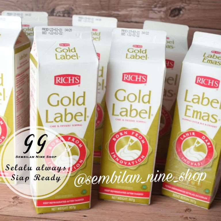 

E891 Richs Gold Label Non dairy Whipping Cream 907 g Rich gkewq