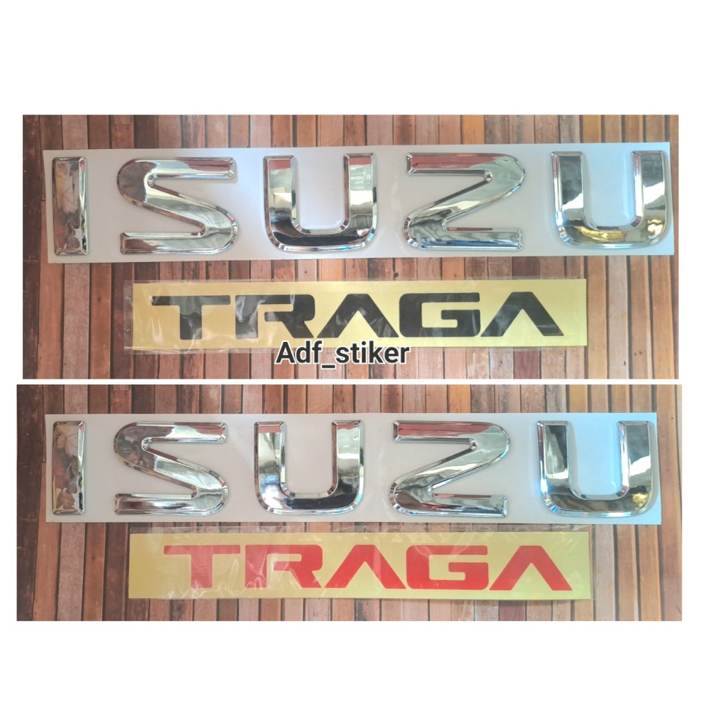 Stiker+emblem isuzu traga / emblem isuzu traga / stiker traga / isuzu traga