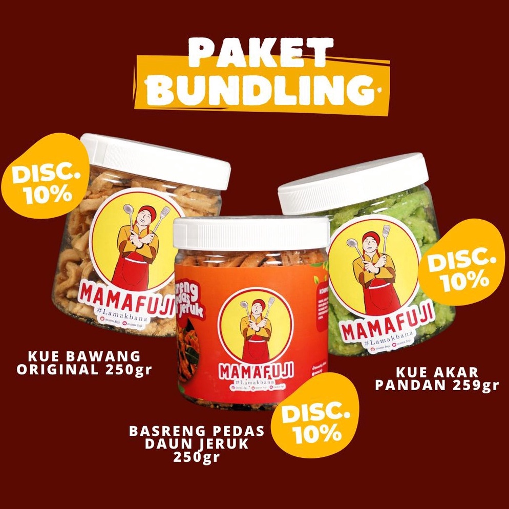 

Belanja disini Mamafuji - HEMAT Paket Kue Bawang BEST SELLER Mama Fuji Cemilan Food