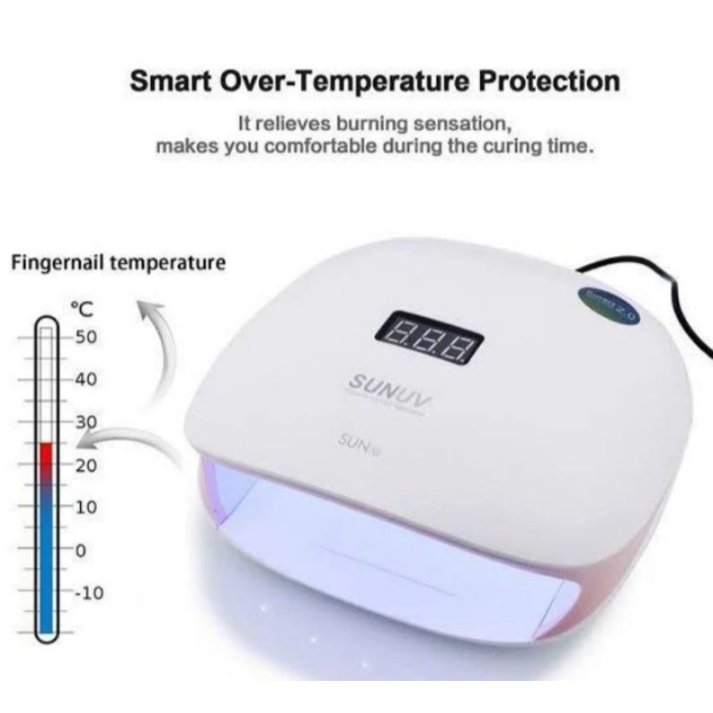 UV LAMP SUN 4S 48WATT| LAMPU NAIL ART MESIN PEMANAS NAIL ART PENGERING GEL UV LAMP NAIL ART uv lamp