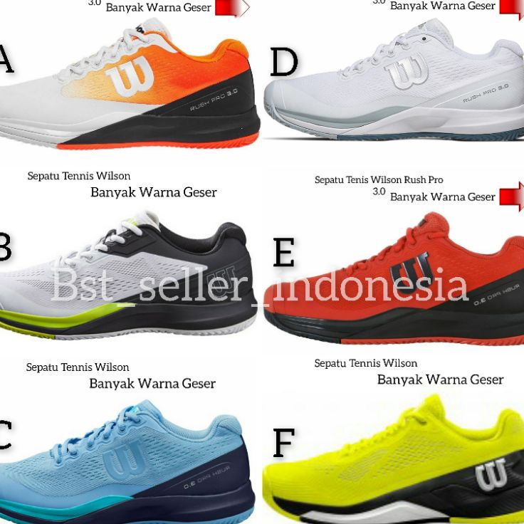 Diskon Promo Sepatu Tenis Pria Wilson Rush Pro 3.0 Limited Edition premium original