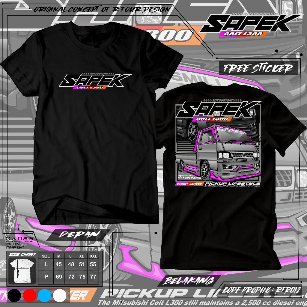 Kaos Baju Sapek Elsa Mania Kaos L300 Kaos Driver  ~ FREE STIKER