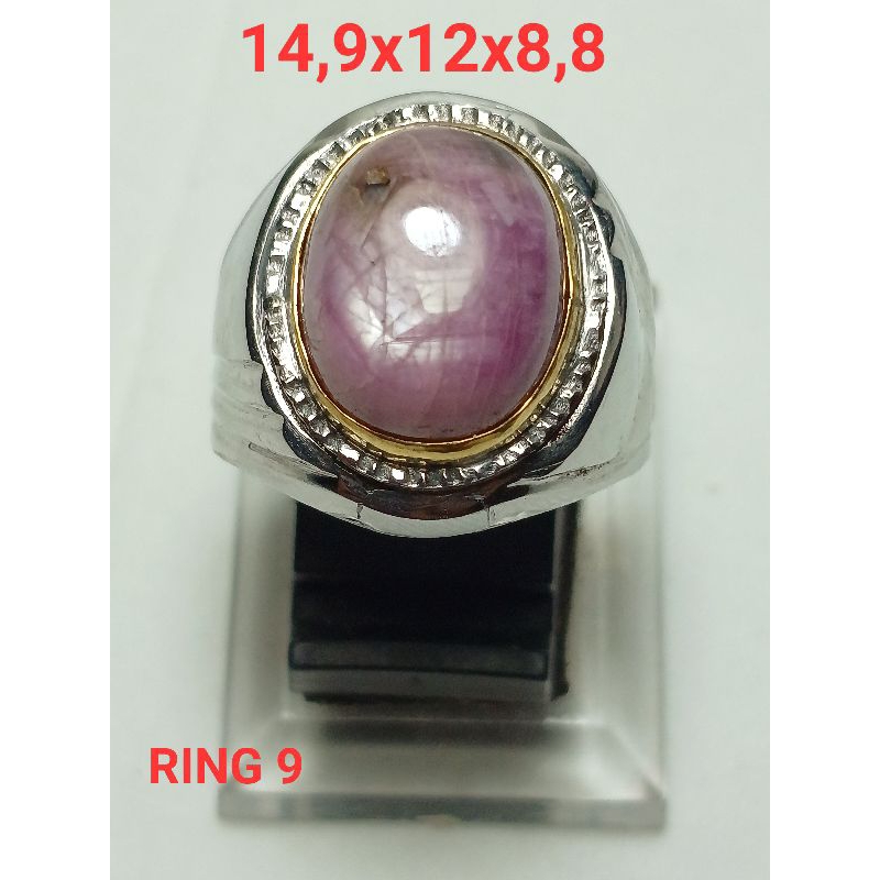 RING,9 RUBY STAR NATURAL JUMBO 14,9X12x8,8