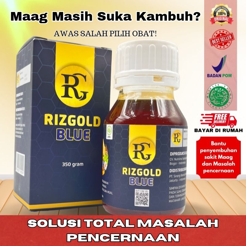 Rizgold Blue Madu Obat Maag Kronis Ampuh