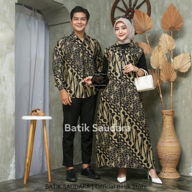 Batik Saudara Outer Panjang Risleting Depan Terbaru Batik Wanita Cardigan JumboLD 130 Motif seno