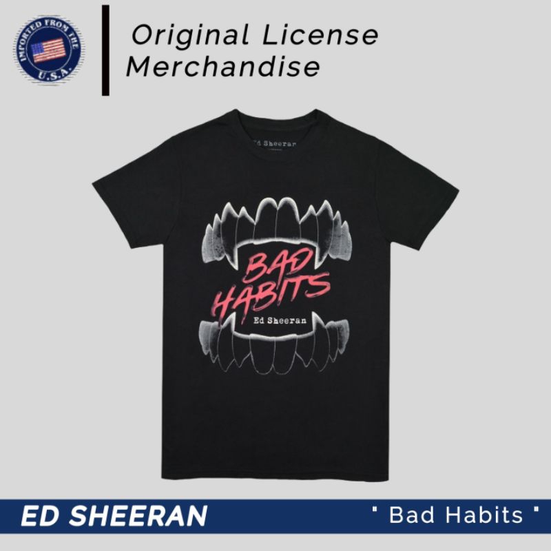 ED SHEERAN KAOS T SHIRT BAND MUSIC ORIGINAL IMPORT OFFICIAL ED SHEERAN ORI