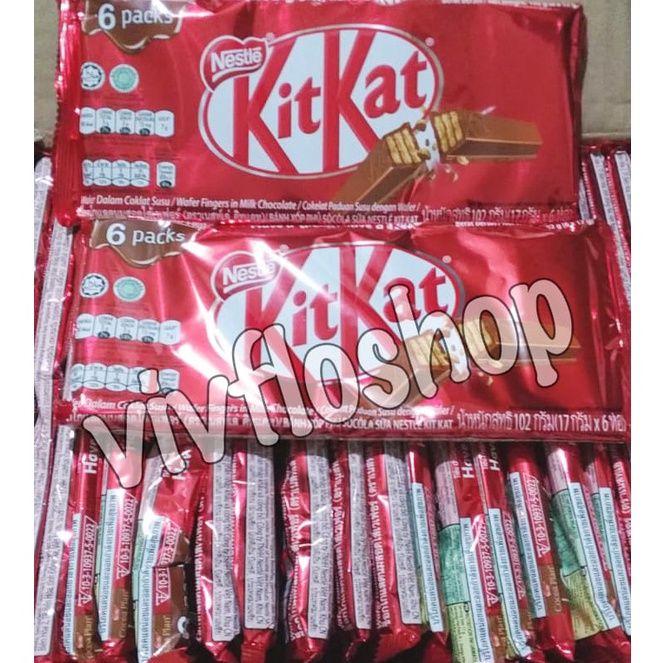 

TIPE WCE005 Nestle Wafer Coklat KitKat 2 fingers isi 6 (6x2 fingers) 102 gram Kit Kat