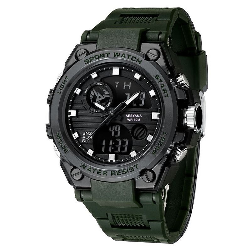 Jam Tangan Pria Digital Analog Tali Rubber Elegan Sport