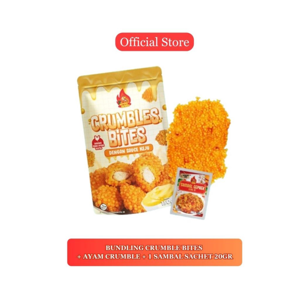 

✨Promo✨ Hari Ini {LIVE SALE} 1Crumble Bites + 1 Ayam Crumble + 1 Sambal Sachet Geprek Bensu 20gr !!