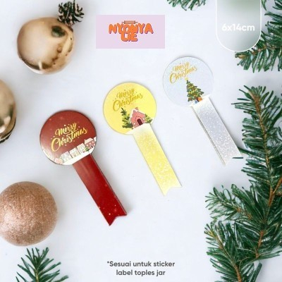 

STN01 Sticker Toples Natal Belt Merry Christmas Tree Star Hiasan Dus