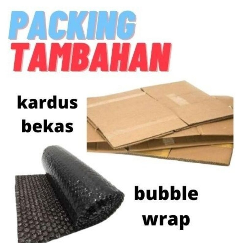 

packing tambahan KARDUS + BUBBLE Wrap untuk spakbor depan / body