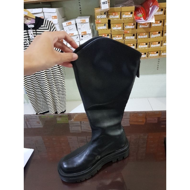 sepatu wanita model boots high knee selutut fashion import 5cm (3816)