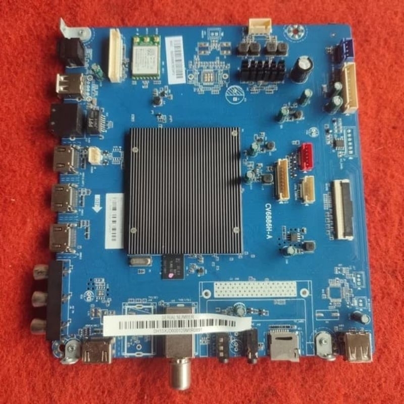 MB mainboard motherboard mesin tv LED SANYO Smart Android AQUA HAIER LE55AQT6600 - LE 55K6600 UG - L