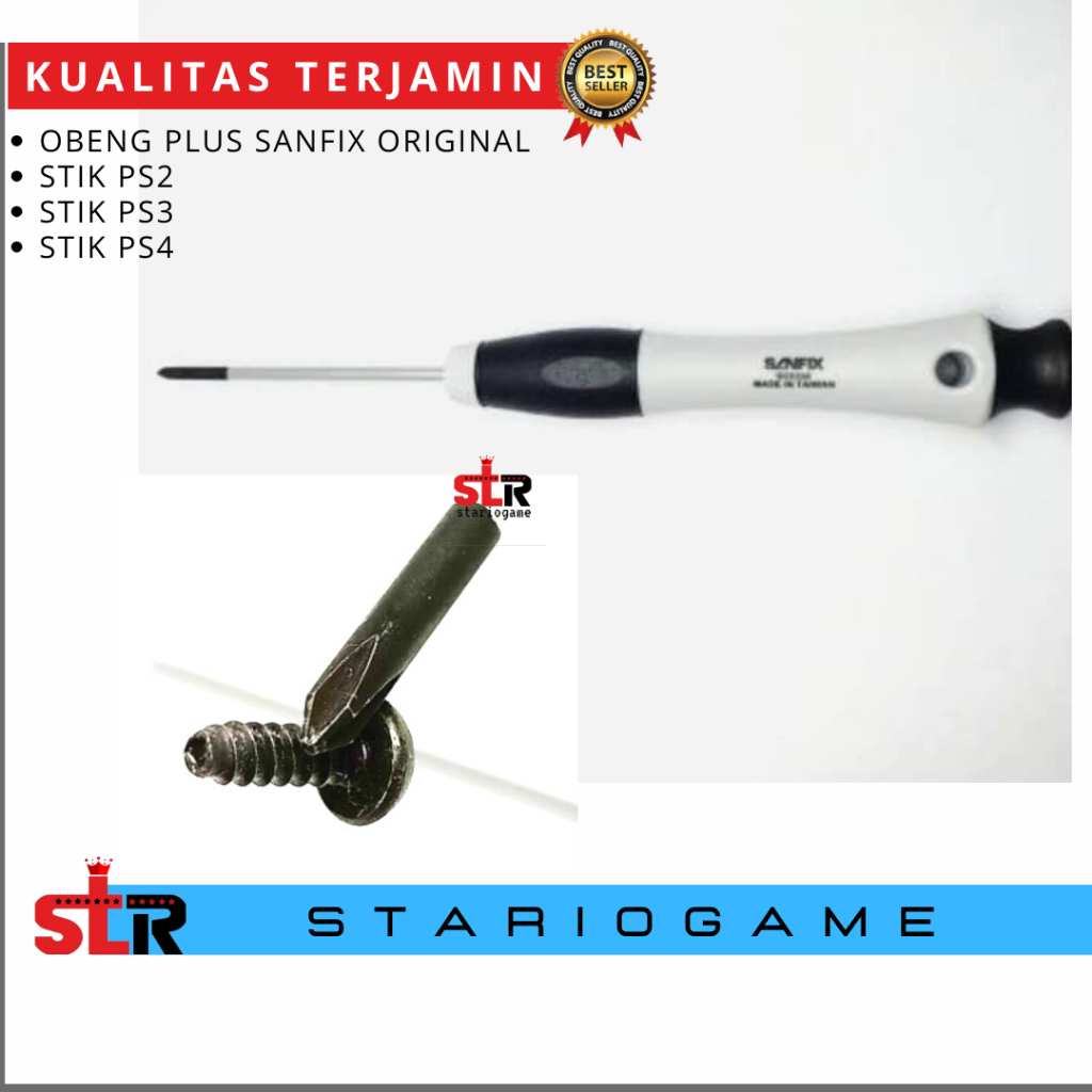 Obeng plus stik ps2 psw3 ps4 sellery original Obeng plus sanfix original stick ps2 ps3 ps4